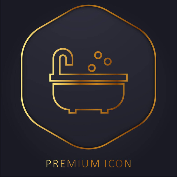 Bad gouden lijn premium logo of pictogram - Vector, afbeelding