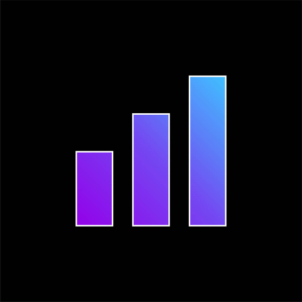 Analysis Bars. Infography blue gradient vector icon - Vector, Image
