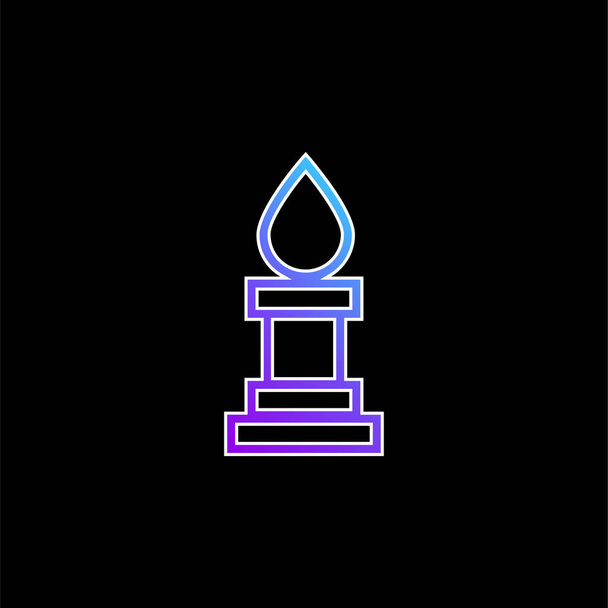Bishop Chess Piece Outline blue gradient vector icon - Vector, Image