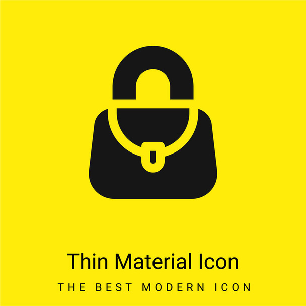 Accessoire minimal jaune vif icône matérielle - Vecteur, image