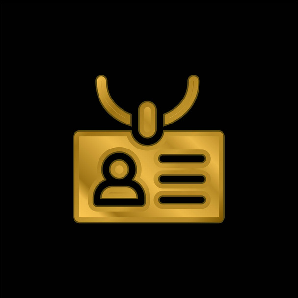 Акредитація Золота металева іконка або вектор логотипу
 - Вектор, зображення