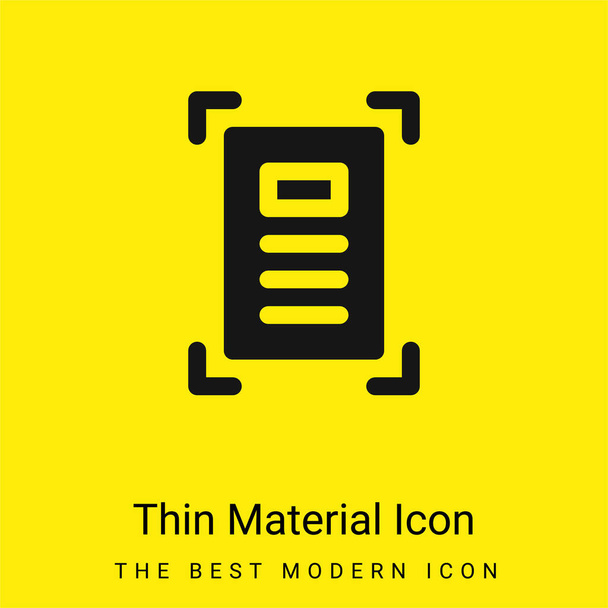 Artboard minimal bright yellow material icon - Vector, Image