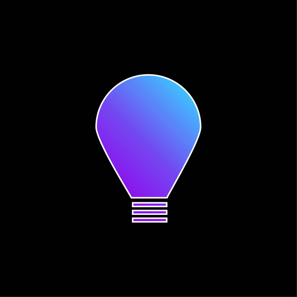 Gran bombilla azul gradiente icono de vector - Vector, Imagen