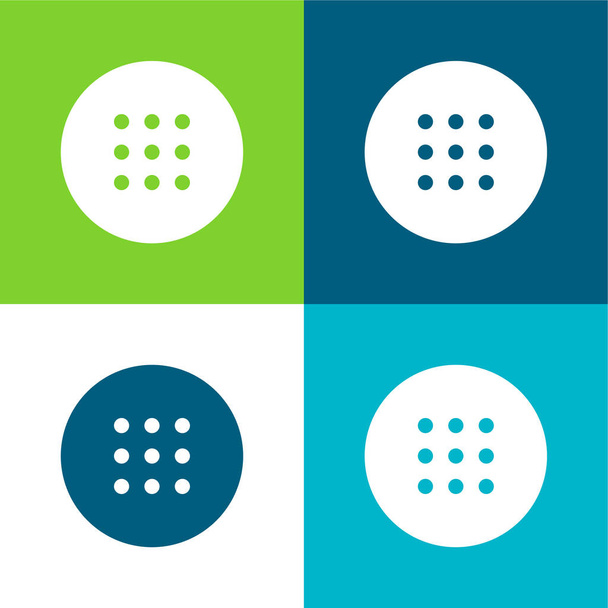 App Flat négy szín minimális ikon készlet - Vektor, kép