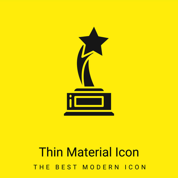 Nagroda minimalna ikona jasnożółtego materiału - Wektor, obraz