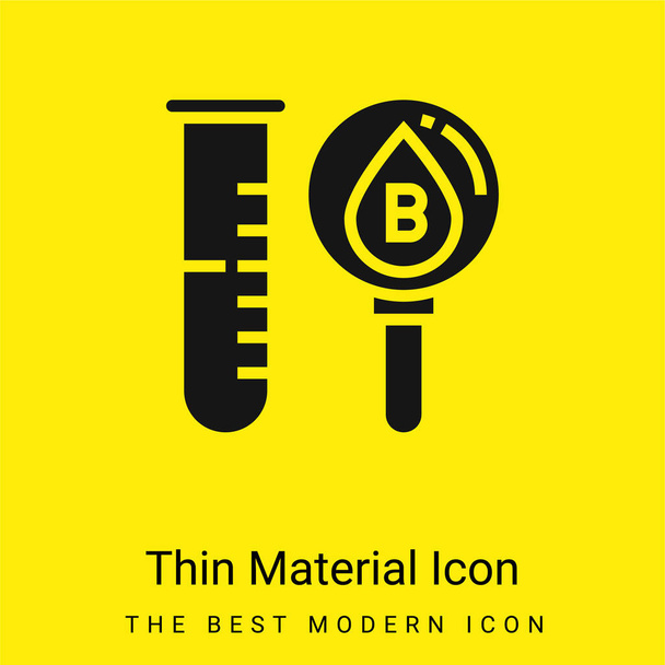 Krevní test minimální jasně žlutý materiál ikona - Vektor, obrázek