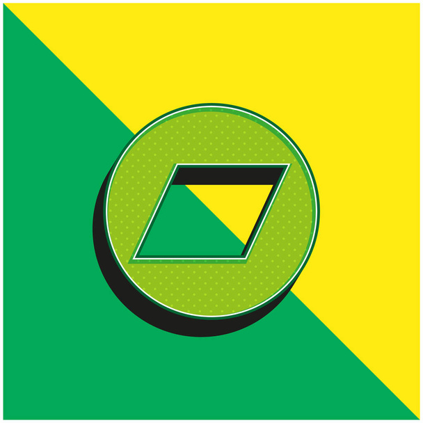Bandcamp logó Zöld és sárga modern 3D vektor ikon logó - Vektor, kép