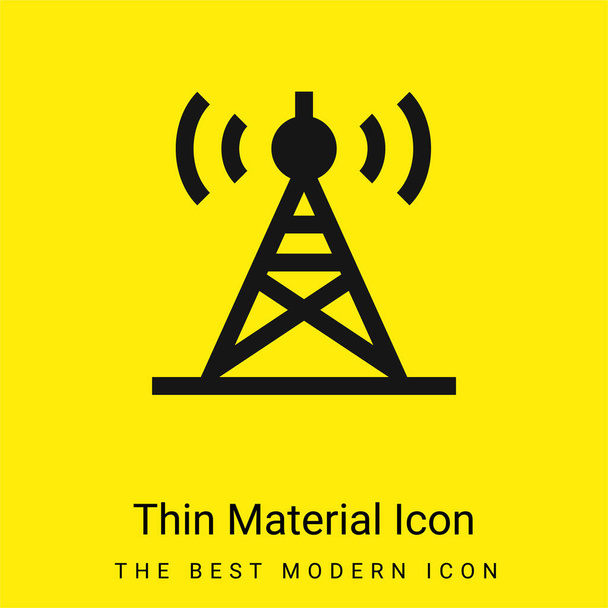 Antenne minimal leuchtend gelbes Materialsymbol - Vektor, Bild