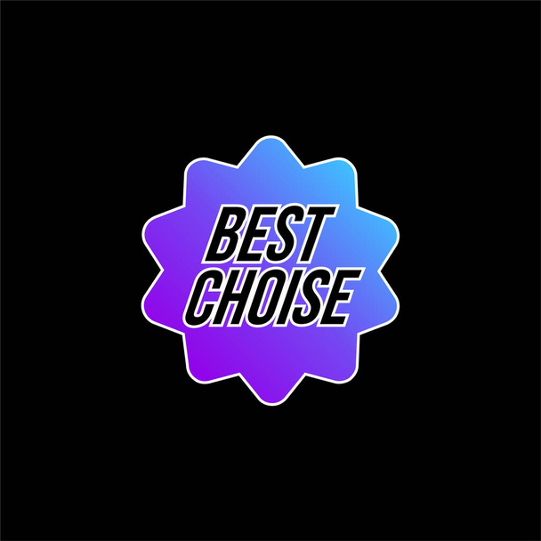 Melhor escolha comercial símbolo ícone de vetor gradiente azul - Vetor, Imagem