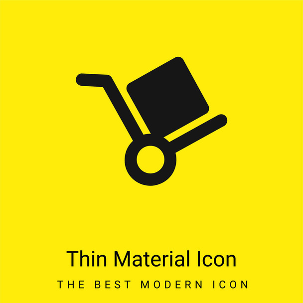 Box Trolley minime jaune vif icône matérielle - Vecteur, image