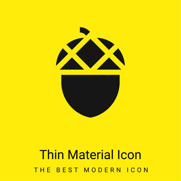 Acorn minime icône matériau jaune vif - Vecteur, image