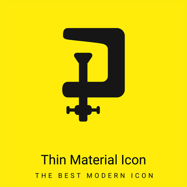Adjusment System minimal bright yellow material icon - Vector, Image
