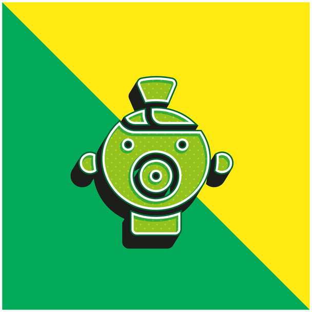 Bébé Vert et jaune moderne icône vectorielle 3d logo - Vecteur, image