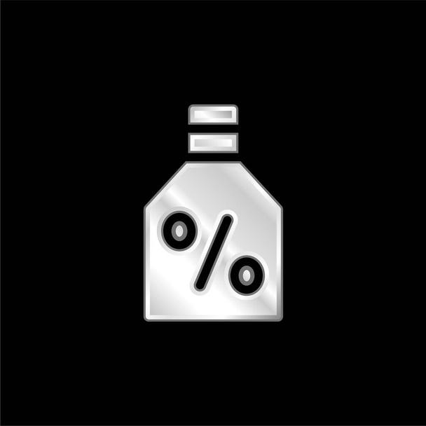 Alkohol postříbřená kovová ikona - Vektor, obrázek