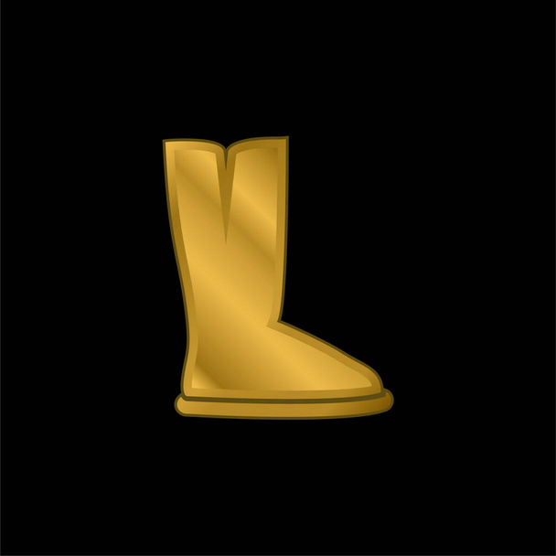 Buty złocone metaliczna ikona lub wektor logo - Wektor, obraz