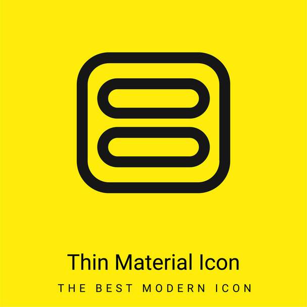 Aktivovaná minimální jasně žlutá ikona materiálu - Vektor, obrázek