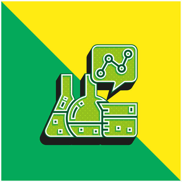 Аналітики Зелений і жовтий сучасний 3d векторний логотип ікони - Вектор, зображення