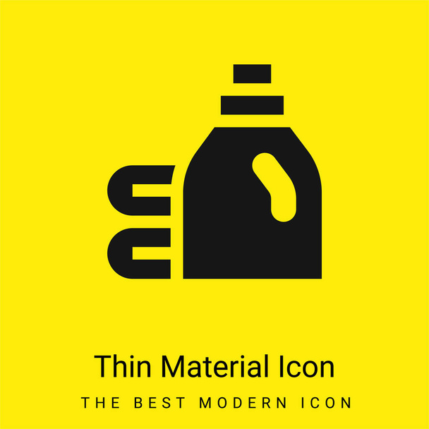 Fehérítő minimális fényes sárga anyag ikon - Vektor, kép