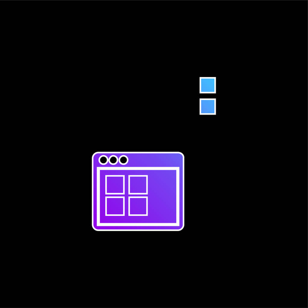 Ikona modrého přechodu okna aplikace - Vektor, obrázek