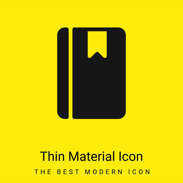 Agenda minimaal helder geel materiaal icoon - Vector, afbeelding