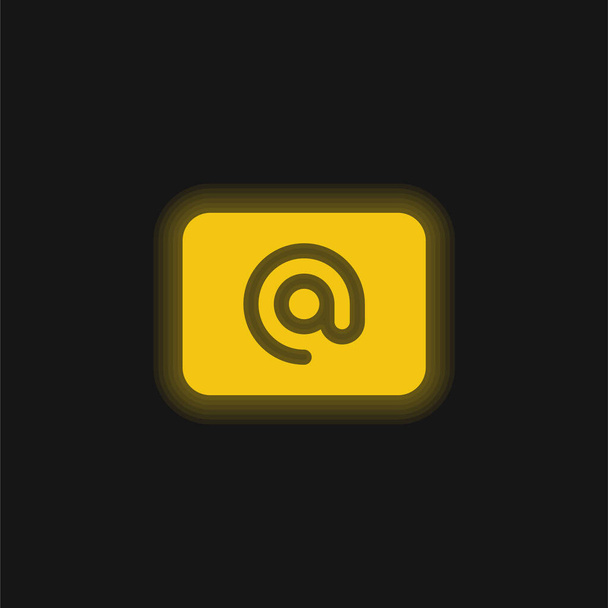 Au signe jaune flamboyant icône néon - Vecteur, image