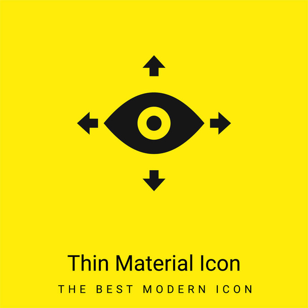 360表示最小限の明るい黄色の素材アイコン - ベクター画像