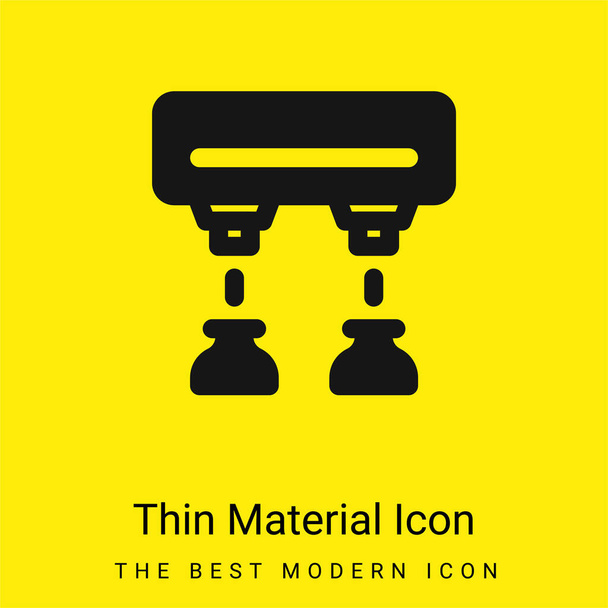 Assembly Line minimal bright yellow material icon - Vector, Image
