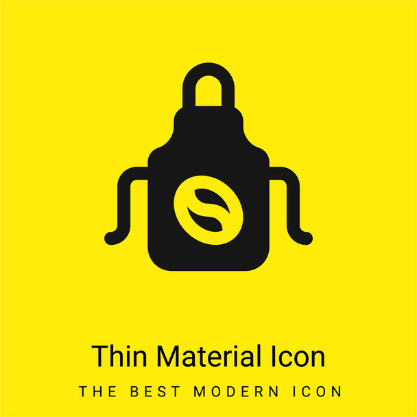 Kötény minimális fényes sárga anyag ikon - Vektor, kép