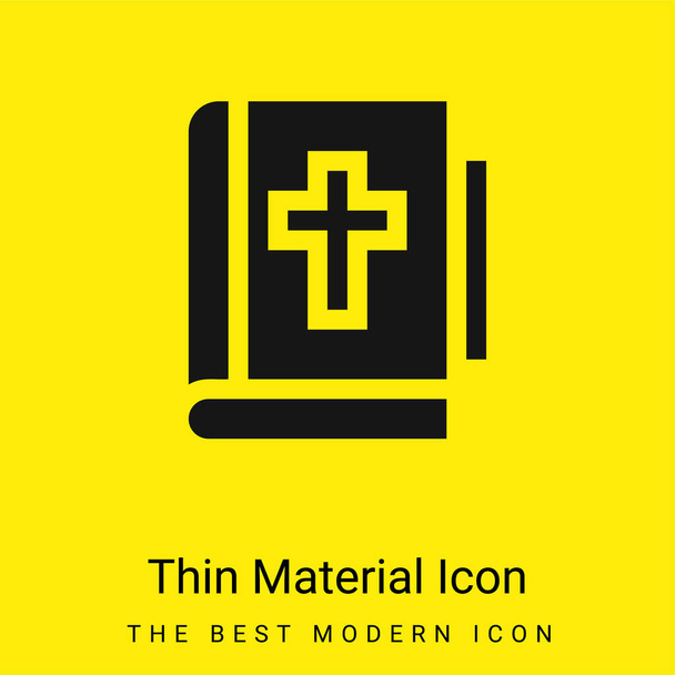 Raamattu minimaalinen kirkkaan keltainen materiaali kuvake - Vektori, kuva