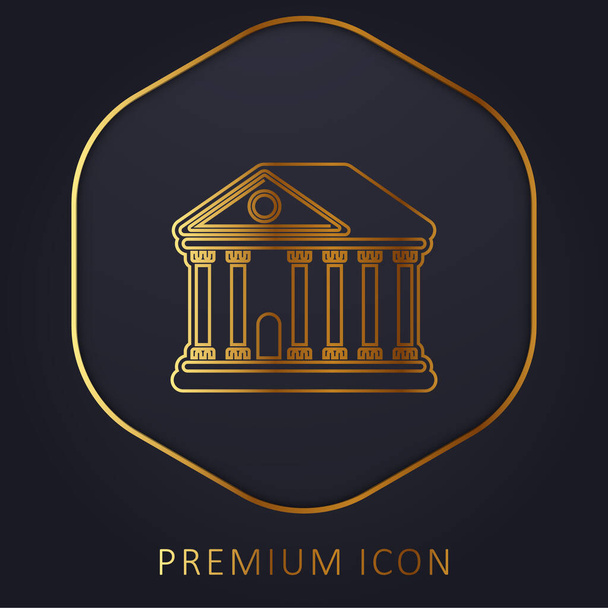 Bank arany vonal prémium logó vagy ikon - Vektor, kép