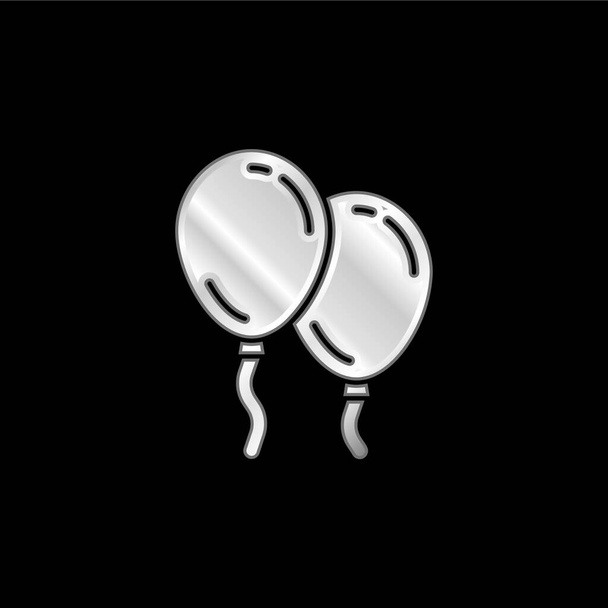 Palloncini argento placcato icona metallica - Vettoriali, immagini
