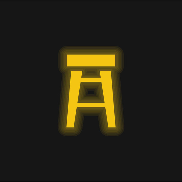 Panel Žlutá zářící neonová ikona - Vektor, obrázek