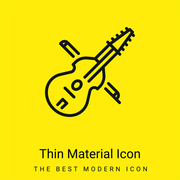 Barytone minimális élénk sárga anyag ikon - Vektor, kép