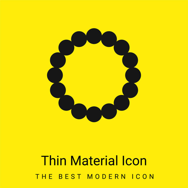 Bracelet minimal jaune vif icône matérielle - Vecteur, image
