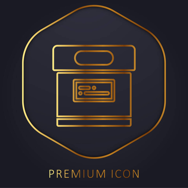 Archivo de la línea de oro logotipo premium o icono - Vector, Imagen