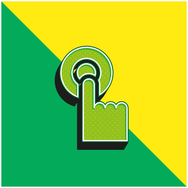 Alarm Yeşil ve Sarı Modern 3D vektör simgesi logosu - Vektör, Görsel