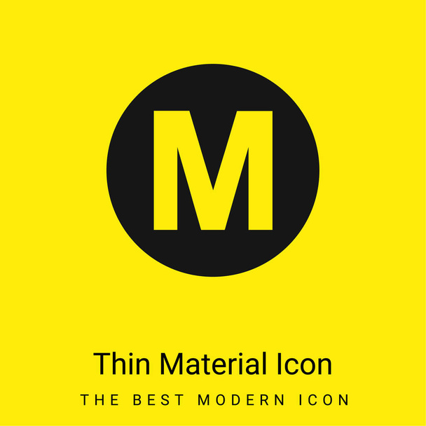 Βαλτιμόρη Μετρό λογότυπο σύμβολο ελάχιστο φωτεινό κίτρινο υλικό εικονίδιο - Διάνυσμα, εικόνα