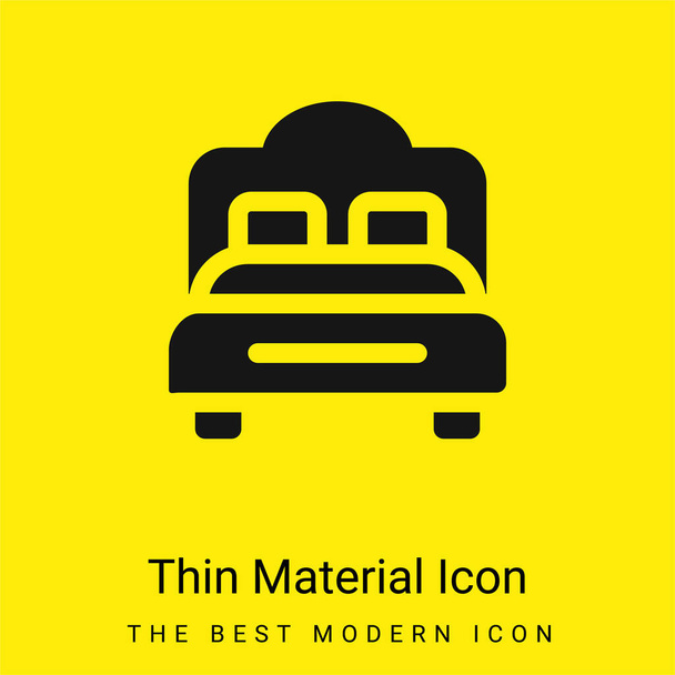Спальня мінімальна яскраво-жовта іконка матеріалу
 - Вектор, зображення