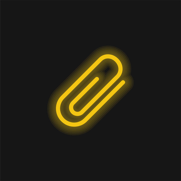 Accesorio amarillo brillante icono de neón - Vector, Imagen