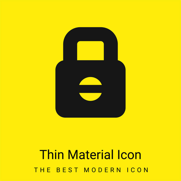 Bloccato icona minimale materiale giallo brillante - Vettoriali, immagini