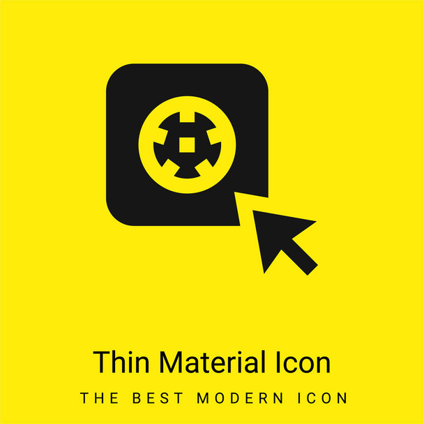 Приложение минимальный ярко-желтый материал значок - Вектор,изображение