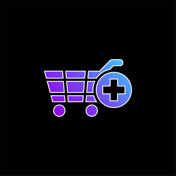 Alışveriş Aracı E Ticaret Sembolü Mavi Gradyan vektör simgesine Ekle - Vektör, Görsel