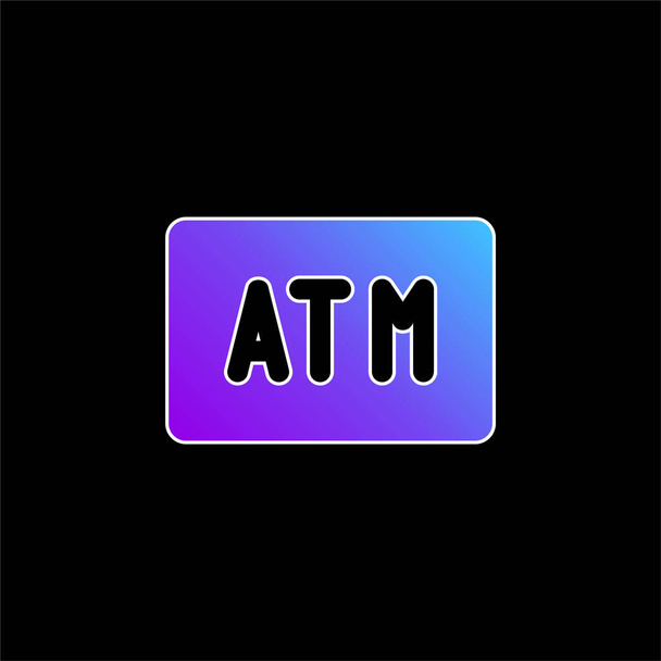 Ikona wektora niebieskiego gradientu ATM - Wektor, obraz