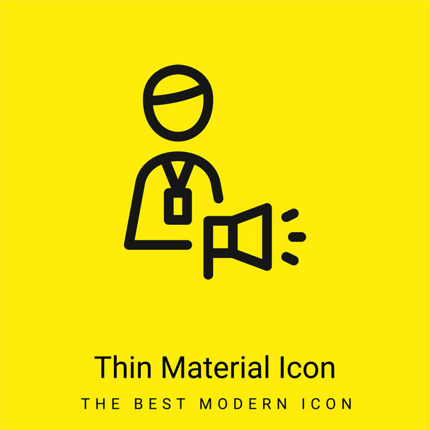 Advertising Agency Account Executive minimal bright yellow material icon - Vector, Image