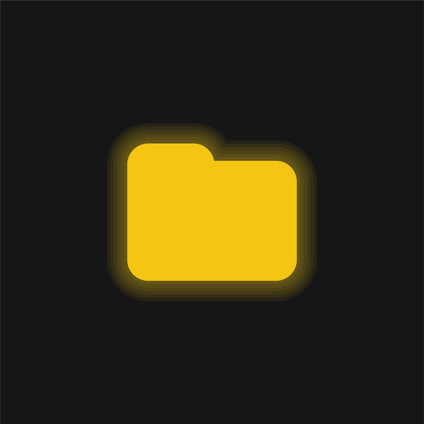 Tvar černé složky pro žlutě zářící neonovou ikonu rozhraní - Vektor, obrázek