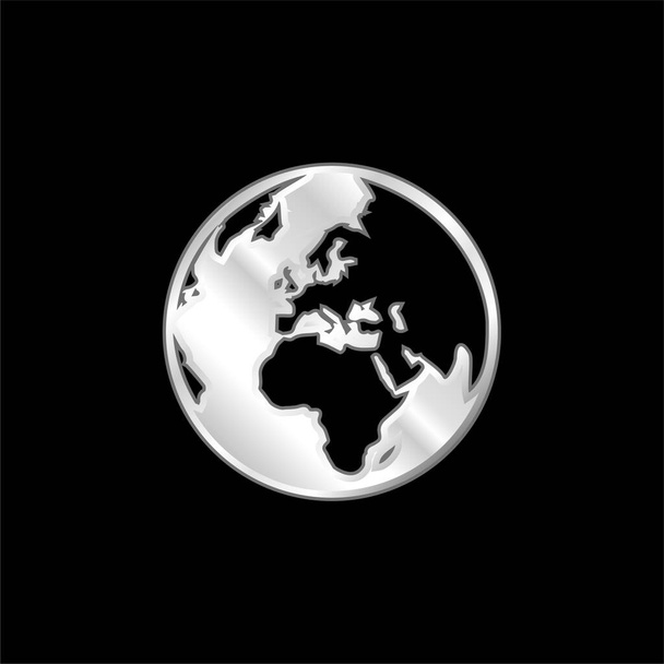Asmallworld Logo banhado a prata ícone metálico - Vetor, Imagem