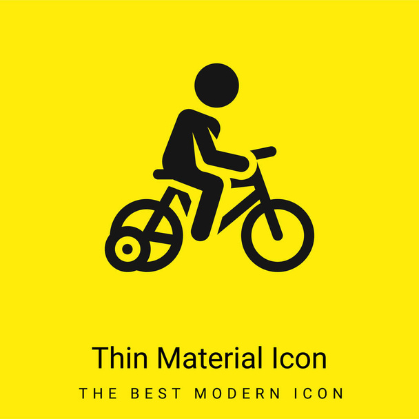 Велосипед мінімум яскраво-жовтий матеріал значок
 - Вектор, зображення