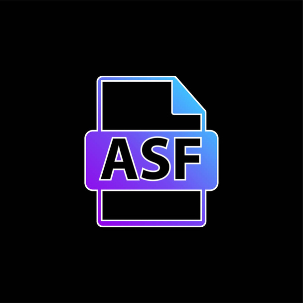 Asf Dateiformat Symbol blaues Gradienten-Vektorsymbol - Vektor, Bild