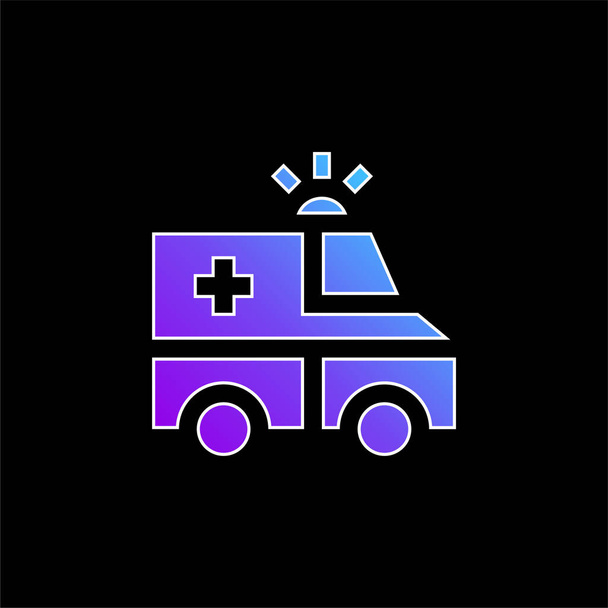 Icône vectorielle dégradé bleu Ambulance - Vecteur, image