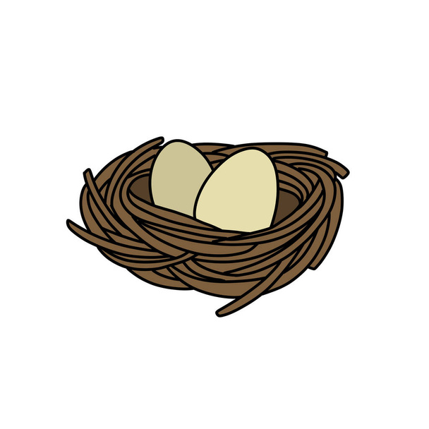 nest doodle icoon, vector illustratie - Vector, afbeelding